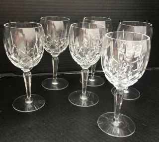 Gorham Crystal Lady Anne Water Wine Goblets Set Of 6 6 3/4”