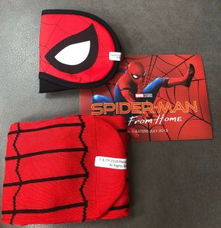 Spiderman Far From Home Sleeping Mask Socks Travel Bag Postcard