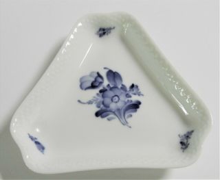 Vintage Royal Copenhagen Blue Flowers Braided Triangle Triangular Dish Tray 8278