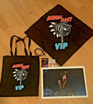 Adam Ant Friend Or Foe Tour Vip Tote Bag Autographed Poster And More