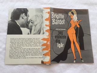 Le mépris Brigitte Bardot Jack Palance Michel Piccoli 1963 Danish Movie Program 2
