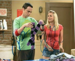 Autographed Kaley Cuoco & Jim Parsons Signed 8 X 10 Photo