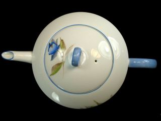 Shelley SYRINGA Blue Art Deco Style Bone China Teapot 12025 c1932 England EVC 6