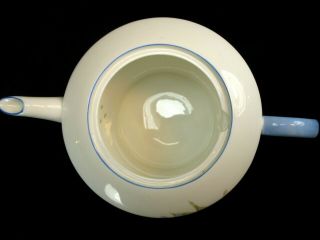 Shelley SYRINGA Blue Art Deco Style Bone China Teapot 12025 c1932 England EVC 7