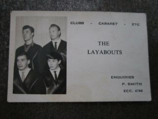 The Layabouts Group Business Card Music Memorabilia
