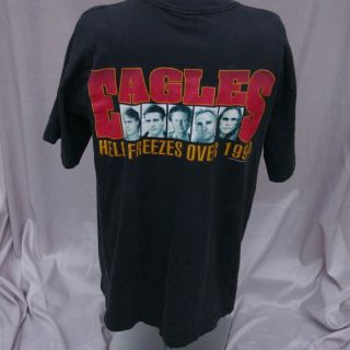 The Eagles Hell Freezes Over 1994 T - shirt XLarge Black Vintage Cotton USA Giant 6