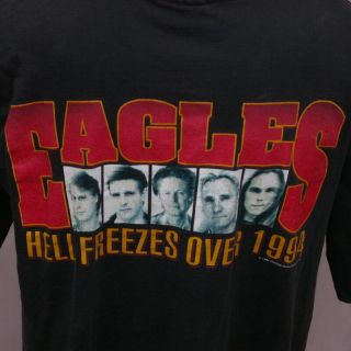 The Eagles Hell Freezes Over 1994 T - shirt XLarge Black Vintage Cotton USA Giant 7