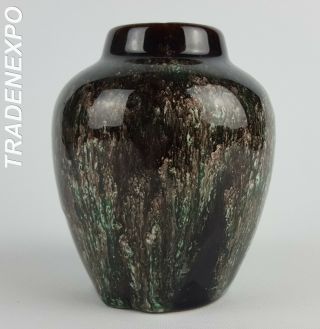 Vintage 60 - 70s Scheurich Keramik Brown Vase 550 - 10 West German Pottery Fat Lava