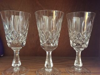 Stuart Crystal Glendevon Set Of 3 Wine Glasses 6 1/2 " Signed
