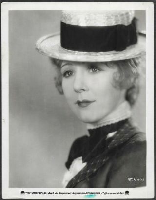 Western Betty Compson 1930 Promo Portrait Photo The Spoilers
