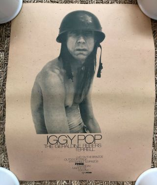 Iggy Pop 1995 Austin Tx Us Gig Promo Poster Sxsw Brazos