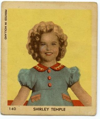 Shirley Temple Dutch Vintage Small Colorized Card Nr.  140