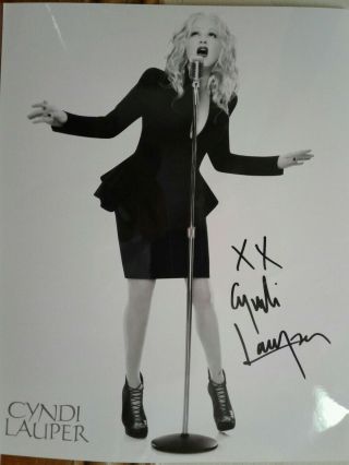 Cyndi Lauper Authentic Hand Signed Autograph 8x10 Photo - Music Legend