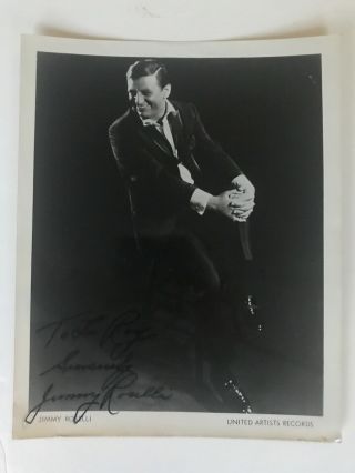 Jimmy Roselli,  Singer,  Autographed 8x10 B/w Photograph
