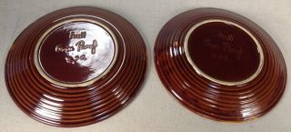VG VINTAGE HULL BROWN DRIP GLAZE OVEN PROOF USA DINNER PLATE 10 1/2 