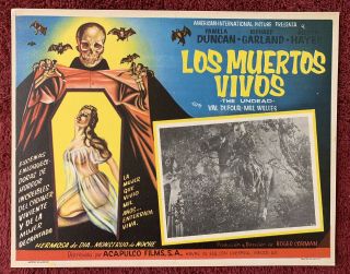 The Undead Pamela Duncan Roger Corman Vintage Mexican Lobby Card 1957