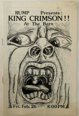Rump Presents King Crimson At The Barn Rare Vintage 1970 