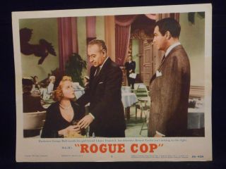 George Raft Robert Taylor Rogue Cop 1954 Lobby Card 5 Fine Film Noir Mystery