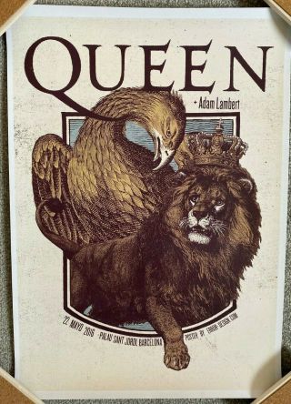 Queen,  Adam Lambert Barcelona 2016 Poster