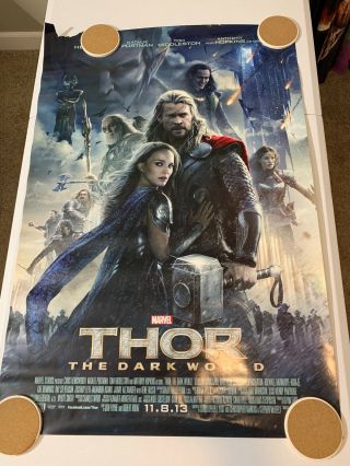 Thor: The Dark World Movie Poster 27 " X 40 " Ds/rolled - 2013 - Marvel