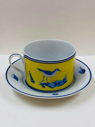 Vintage Lynn Chase Porcelain Teacup,  Costa Azzurra Mug And Saucer 2 Piece Set