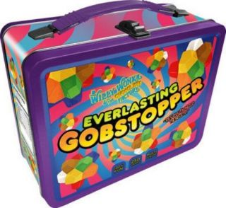 Willy Wonka And The Chocolate Factory Gobstopper Carry All Tin Tote Lunchbox