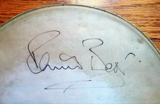 Pete Best The Beatles Autographed 14 " Snare Drum Head,  Roag Best Also Signed.