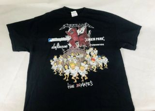 Metallica 2003 The Inmates Summer Sanitarium Tour T - Shirt Size Xl