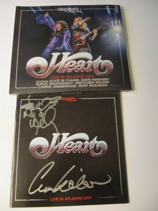 Autographed Heart Live In Atlantic City Cd / Blue Ray Signed By Ann Nancy Wilson