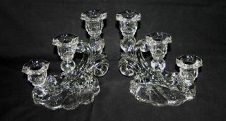 Cambridge Elegant Crystal Candleabra/candleholders Total Capacity 6 Candles