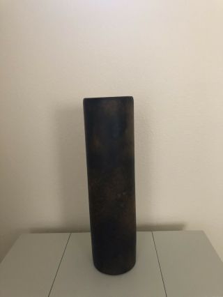 Maigon Daga Pottery Cylindrical Vase 3.  5x13.  5” Tall