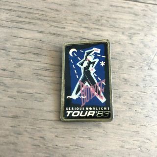 Vintage 1983 David Bowie Serious Moonlight Tour Enamel Pin Made In England