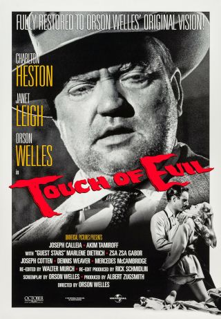 Touch Of Evil (1958) Movie Poster - Re - Release 1998 - Rolled