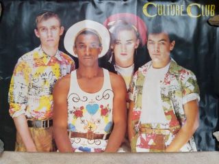Culture Club Group Photo Poster Boy George 1983 24 " X36 " Rare