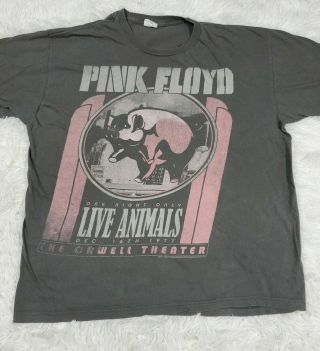 Pink Floyd Vintage Live Animals 1977 Concert T Shirt Xl Collectable 2009