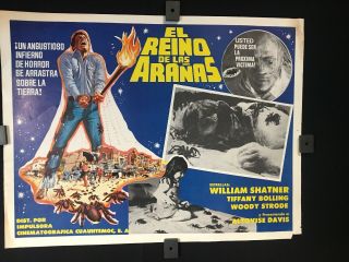 1977 The Kingdom Of The Spiders William Shatner Authentic Mexican Lobby Car - A445