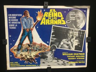 1977 The Kingdom Of The Spiders William Shatner Authentic Mexican Lobby Car - A446
