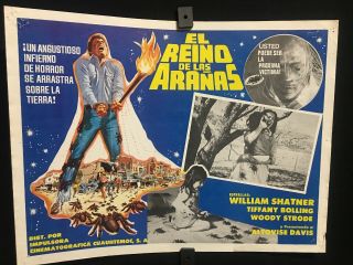 1977 The Kingdom Of The Spiders William Shatner Authentic Mexican Lobby Car - A452