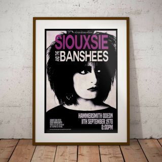 Siouxsie And The Banshees 1978 Concert Three Print Options Or Framed Poster