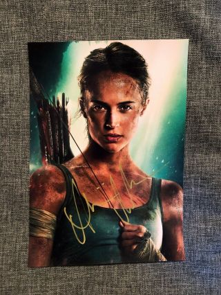 Alicia Vikander Tomb Raider Lara Croft Autograph Signed 6x8 Photo