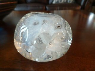 Signed Brian Lonsway Studio Art Glass Paperweight Cloud 1996 Freeform