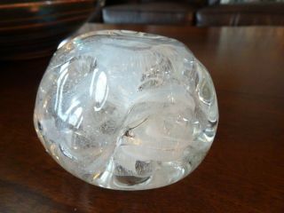 Signed Brian LONSWAY Studio Art Glass Paperweight Cloud 1996 Freeform 2