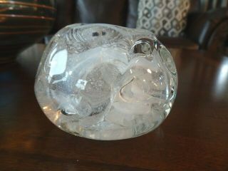 Signed Brian LONSWAY Studio Art Glass Paperweight Cloud 1996 Freeform 5