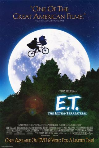 E.  T.  The Extra - Terrestrial (1982) Dvd Movie Poster - Rolled