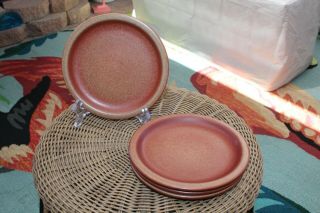 4 Rare & Vintage Universal Ceramics Los Angeles Heath Pottery Mold Plates 7 3/4 "