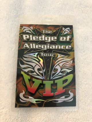 Slipknot Vip Laminate Pass Pledge Of Allengiance Tour Rare Look Rare