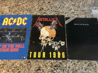 Metallica Damage Inc 1986 Brochure Acdc Fly On The Wall Tour Back In Black