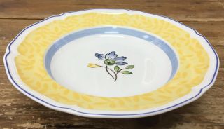Toscana Villeroy Boch 1 Large Rim Soup Bowl 325150 Blue Yellow Flowers Germany