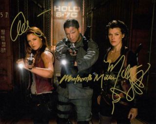 Jovovich,  Miller,  Larter Resident Evil Cast Signed Autograph 8x10 Photo
