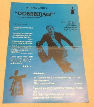 " The Black Windmill " Michael Caine D.  Pleasance 1974 Danish Press Release Kit